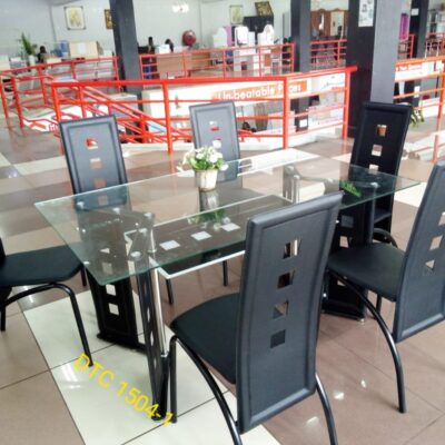 Executive 6 sitter glass dinning table