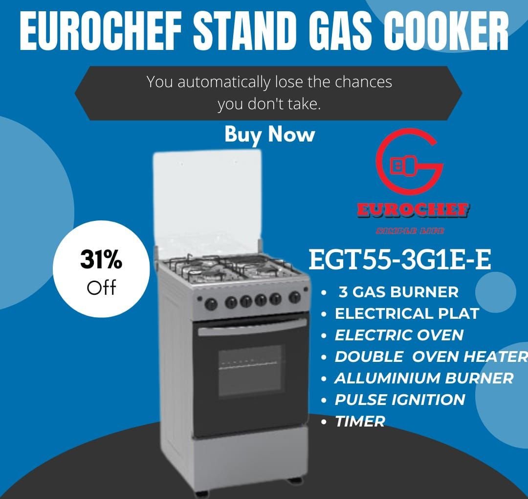 1001888933.jpg Eurochef 3+1 standing cooker - Image 1
