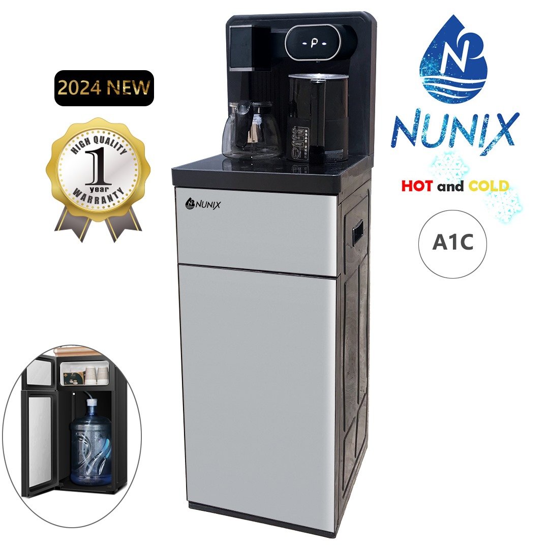 1001916272.jpg Silver Nunix A1C Bottom Load Hot And Cold Water Dispenser - Image 1